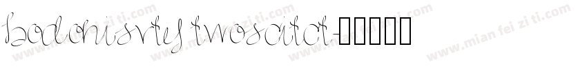 bodonisvty twoscitct字体转换